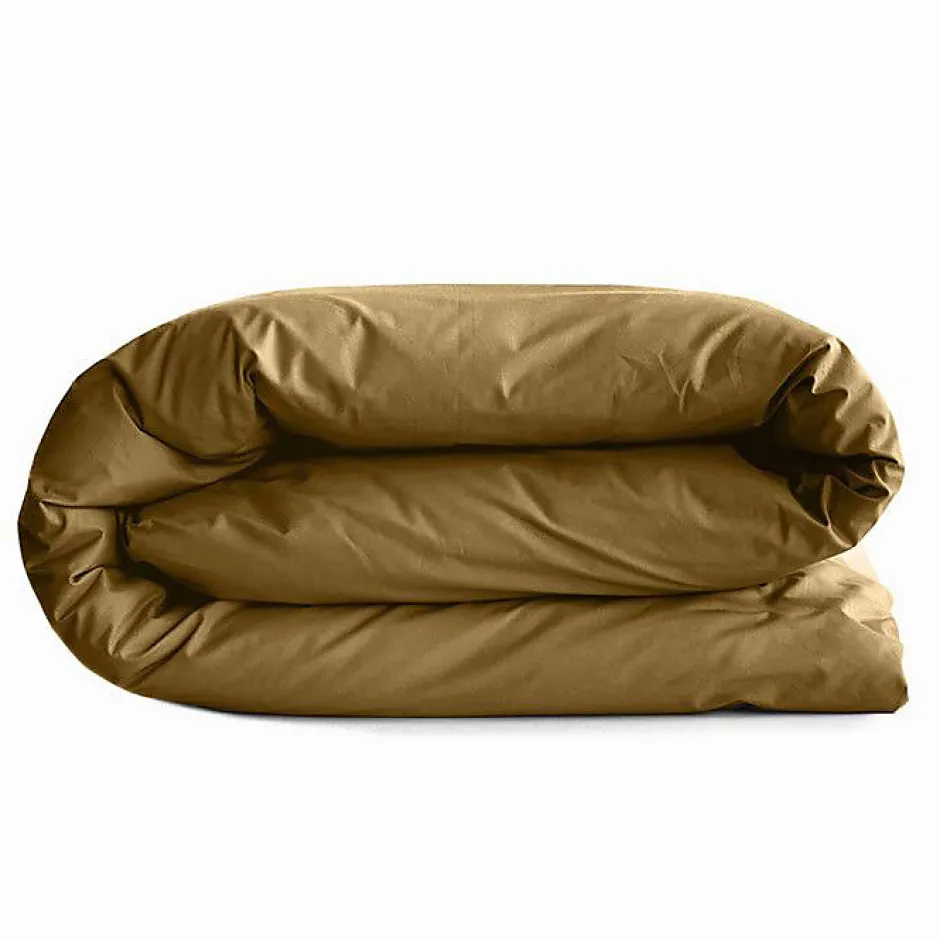 Coton Pur Housse de couette 140 x 200 cm "Prémium" pour lit 1 place - Prémium Caramel Discount