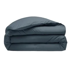 Eden Housse de couette 220 x 240 cm Percale de coton lavé bleu