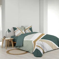 Douceur D'Intérieur Housse de couette 240 x 220 cm + 2 taies Coton 42 fils ZÉPHYR