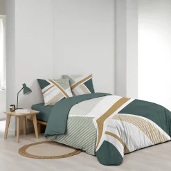 Douceur D'Intérieur Housse de couette 240 x 220 cm + 2 taies Coton 42 fils ZÉPHYR