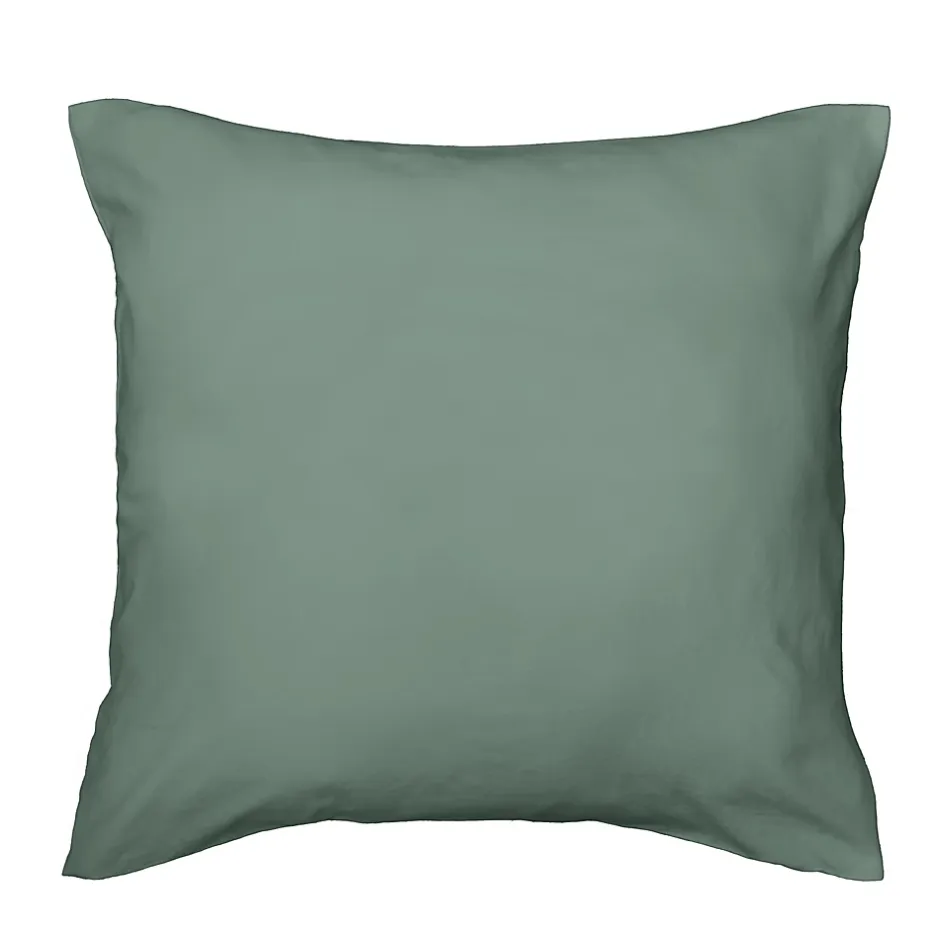 Douceur D'Intérieur Housse de couette 240 x 220 cm microfibre unie lavée LIAM Cèdre 2 taies incluses Clearance
