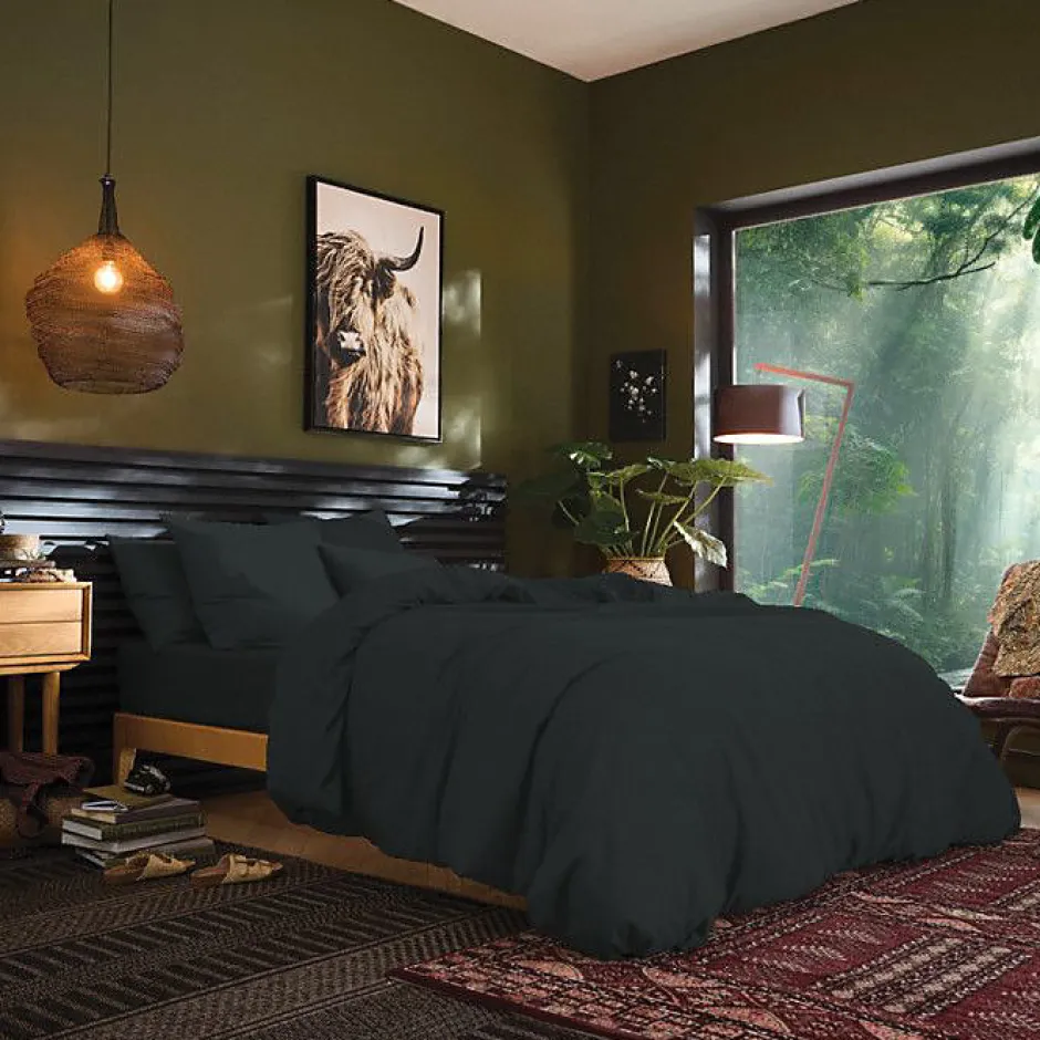 Coton Pur Housse de couette 260 x 240 cm "Prémium" pour lit 2 places King Size - Prémium Truffe