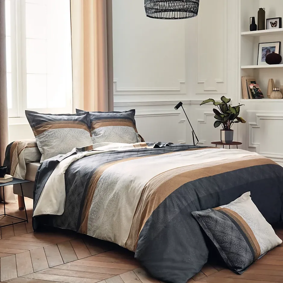 Tradilinge Housse de couette au style graphique (200x200 cm - Noir) Online