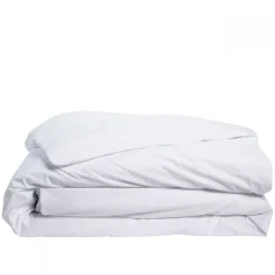 Bleu Calin Housse de couette Blanc 220x240cm Parure PERCALE