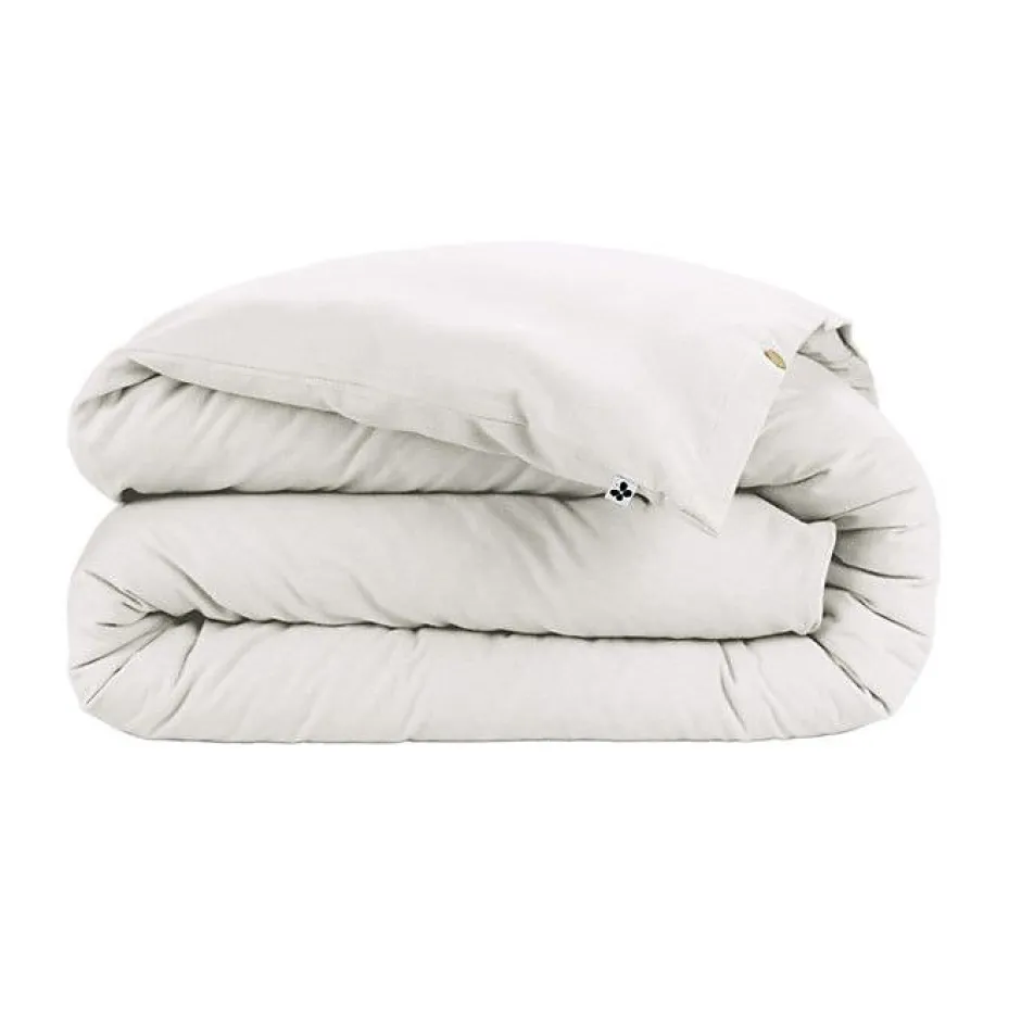 L'Effet Papillon Housse de couette "Candice" toutes dimensions Flanelle de Coton - Candice Neige - Housse de couette 260 x 240 cm