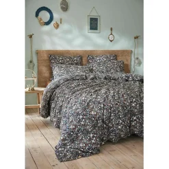 L'Effet Papillon Housse de couette "Capucine" toutes dimensions "Gaze de Coton" - Capucine Minuit - Housse de couette 240 x 220 cm Discount
