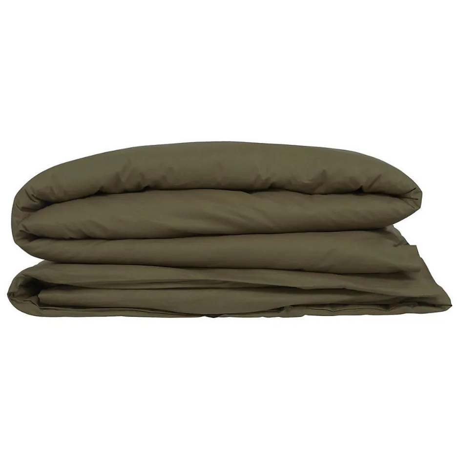 Atmosphera Créateur D'Intérieur Housse de couette Carina coton 240x220cm vert kaki - Atmosphera
