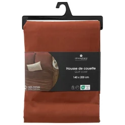 Atmosphera Créateur D'Intérieur Housse de couette Carina en coton 200x140cm rose terracotta - Atmosphera Hot