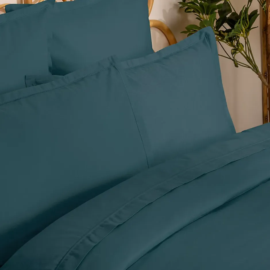 Atmosphera Créateur D'Intérieur Housse de couette Carina en coton 200x140cm bleu orage - Atmosphera New