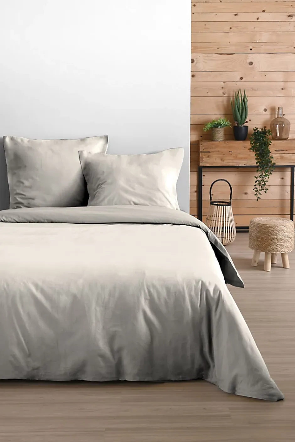 Eden Housse de couette en coton uni ne Outlet