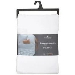 Atmosphera Créateur D'Intérieur Housse de couette en coton - blanc 240x220 cm - Atmosphera New