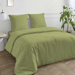 Future Home Housse de couette en coton 57 fils unie 200x200cm Outlet