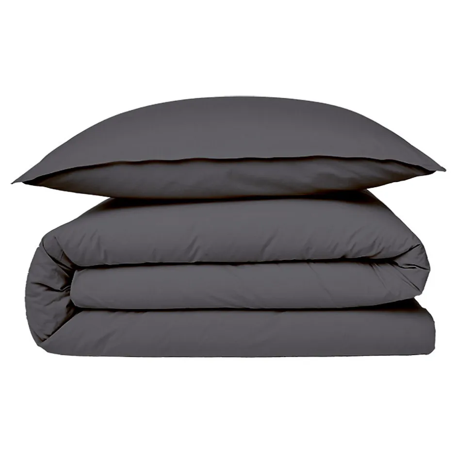 Future Home Housse de couette en coton 57 fils unie 200x200cm
