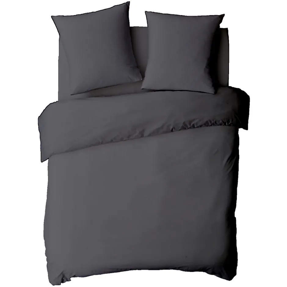 Future Home Housse de couette en coton 57 fils unie 200x200cm
