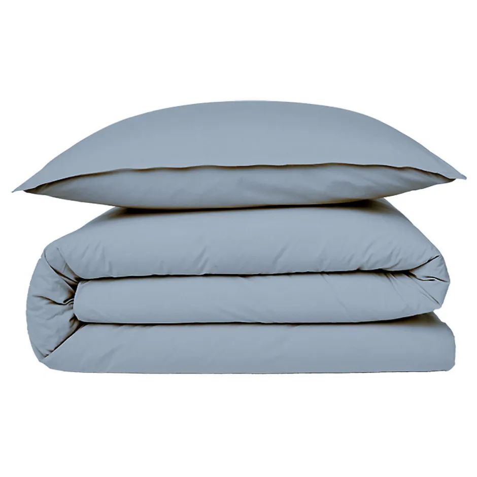 Future Home Housse de couette en coton 57 fils unie 200x200cm