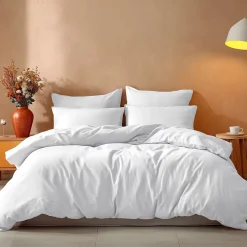 Sensei Maison Housse de couette en coton Blanc 240x220 cm STUDIO Outlet