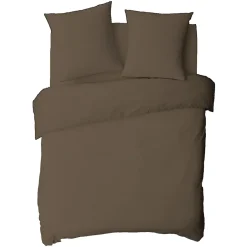 Future Home Housse de couette en coton 57 fils unie 200x200cm Clearance