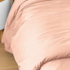 Toison d'Or Housse de couette en coton lavé Cap Ferret (200x200 cm - Rose) Best