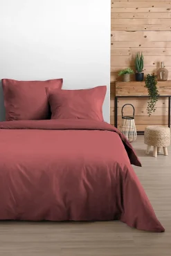 Eden Housse de couette en coton uni ne Discount