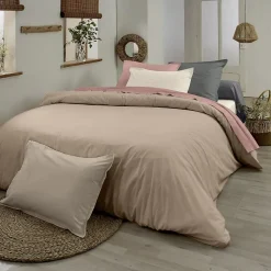 Tradilinge Housse de couette en coton biologique (240x220 cm - Ficelle) Hot