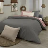 Tradilinge Housse de couette en coton biologique (240x220 cm - Marron Clair) Sale