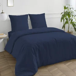 Future Home Housse de couette en coton 57 fils unie 200x200cm Discount