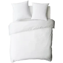 Future Home Housse de couette en coton 57 fils unie 140x200cm