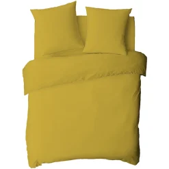 Future Home Housse de couette en coton 57 fils unie 200x200cm