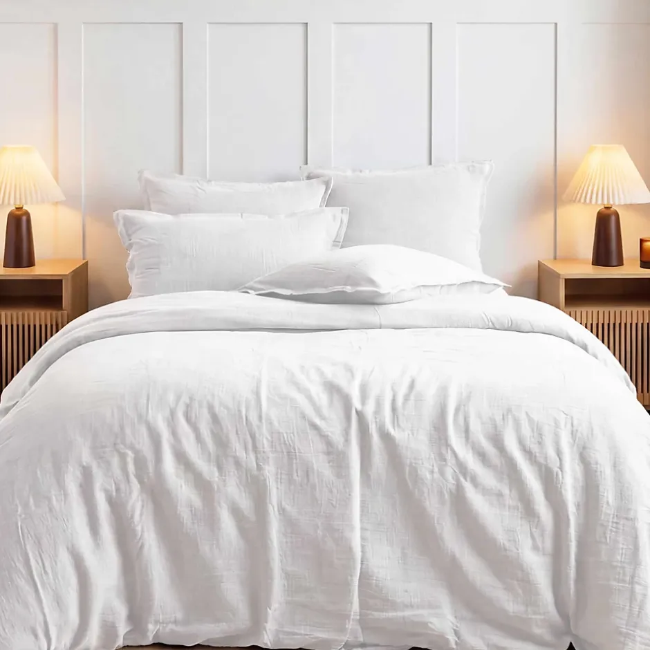 Sensei Maison Housse de couette en gaze de coton Blanc 240x220 cm LOFT
