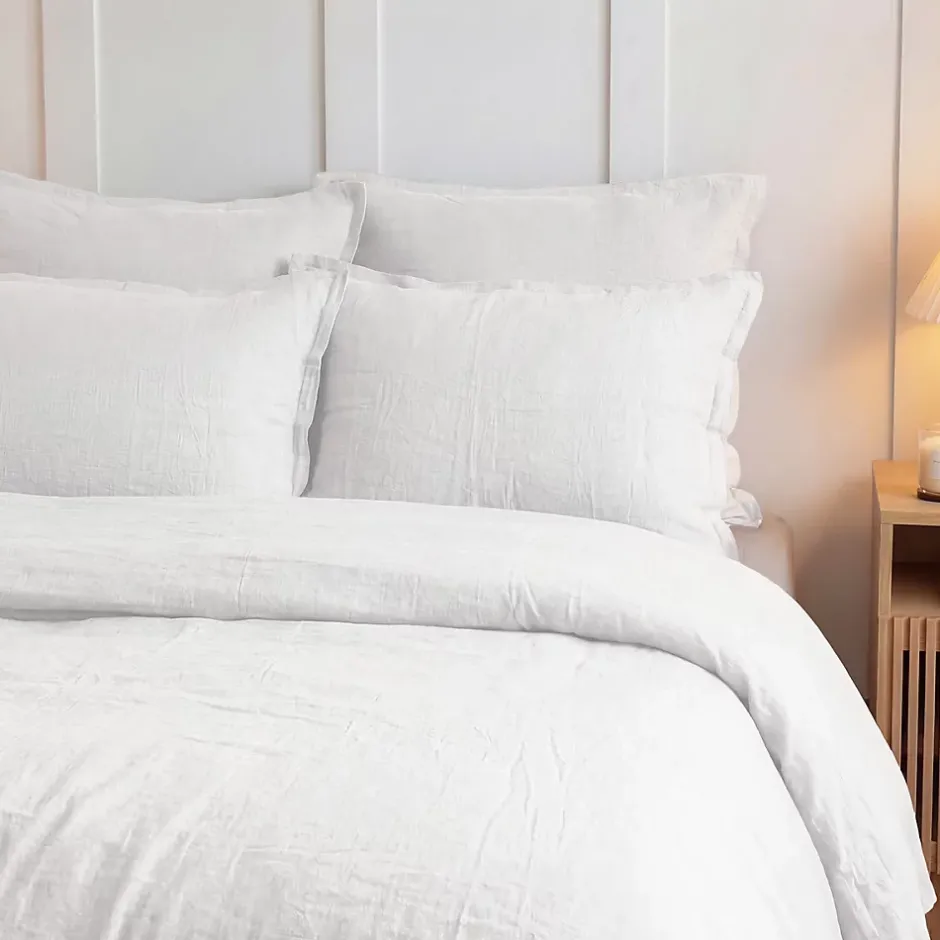 Sensei Maison Housse de couette en gaze de coton Blanc 240x220 cm LOFT