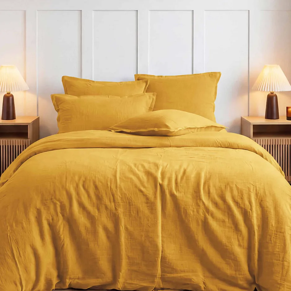 Sensei Maison Housse de couette en gaze de coton Caramel 140x200 cm LOFT