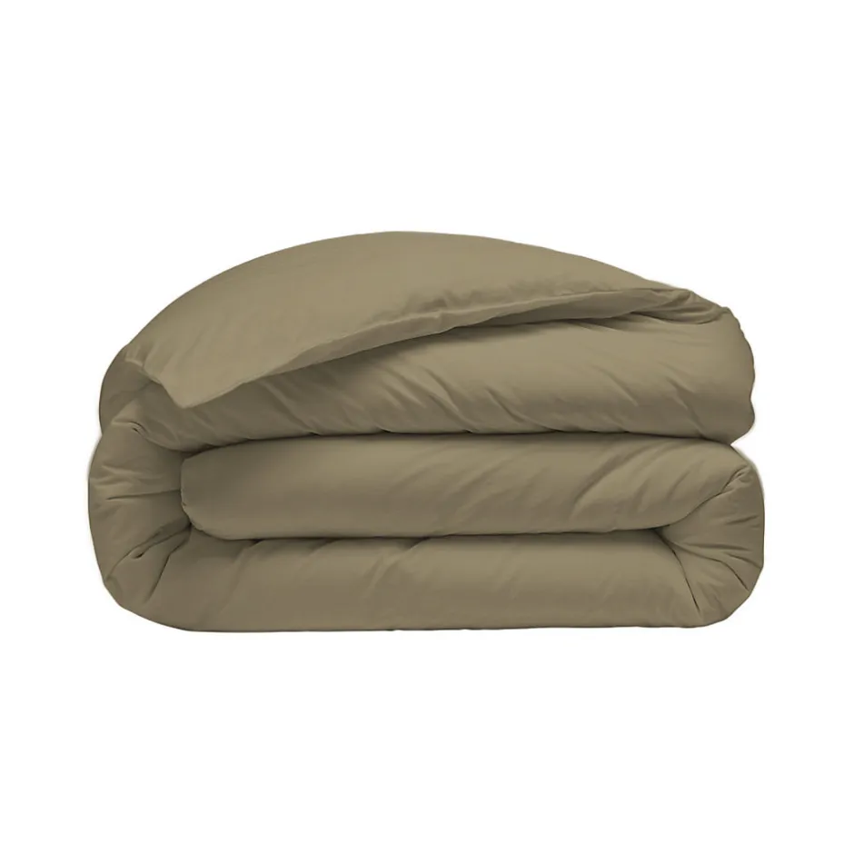 Sensei Maison Housse de couette en percale coton Taupe 200x200 cm SOFT PERCALE