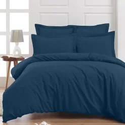 Sensei Maison Housse de couette en percale coton Indigo 140x200 cm SOFT PERCALE Discount