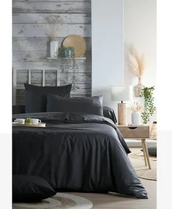Eden Housse de couette en percale de coton uni Elysée