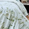 Tradilinge Housse de couette en percale de coton au style anglais (140x200 cm - Céladon) Best