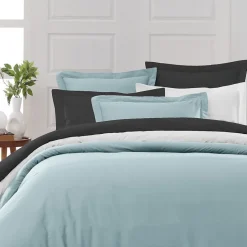 Sensei Maison Housse de couette en percale coton Bleu Arctic 200x200 cm SOFT PERCALE