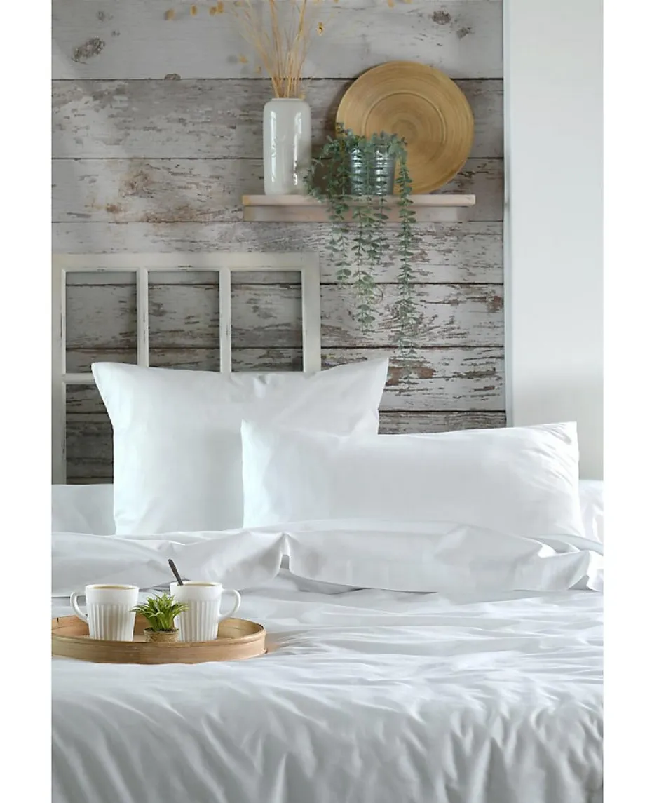 Eden Housse de couette en percale de coton uni Elysée