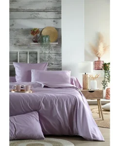 Eden Housse de couette en percale de coton uni Elysée