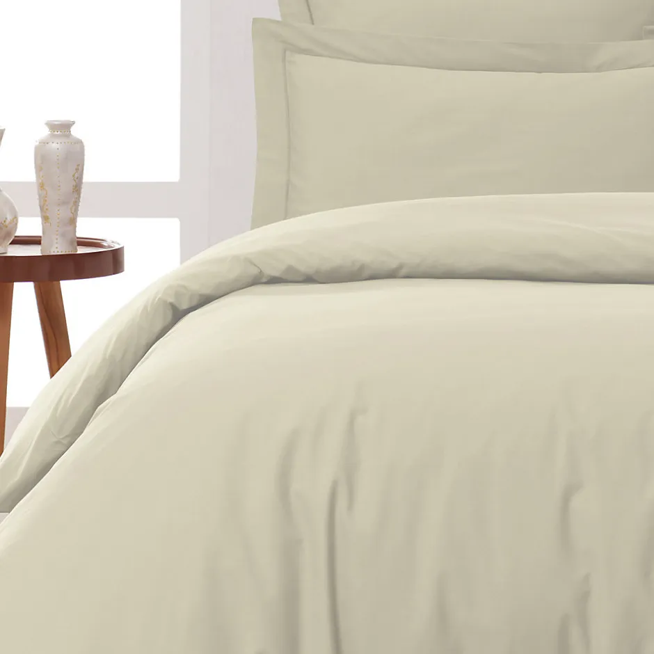 Sensei Maison Housse de couette en percale coton Ficelle 140x200 cm SOFT PERCALE