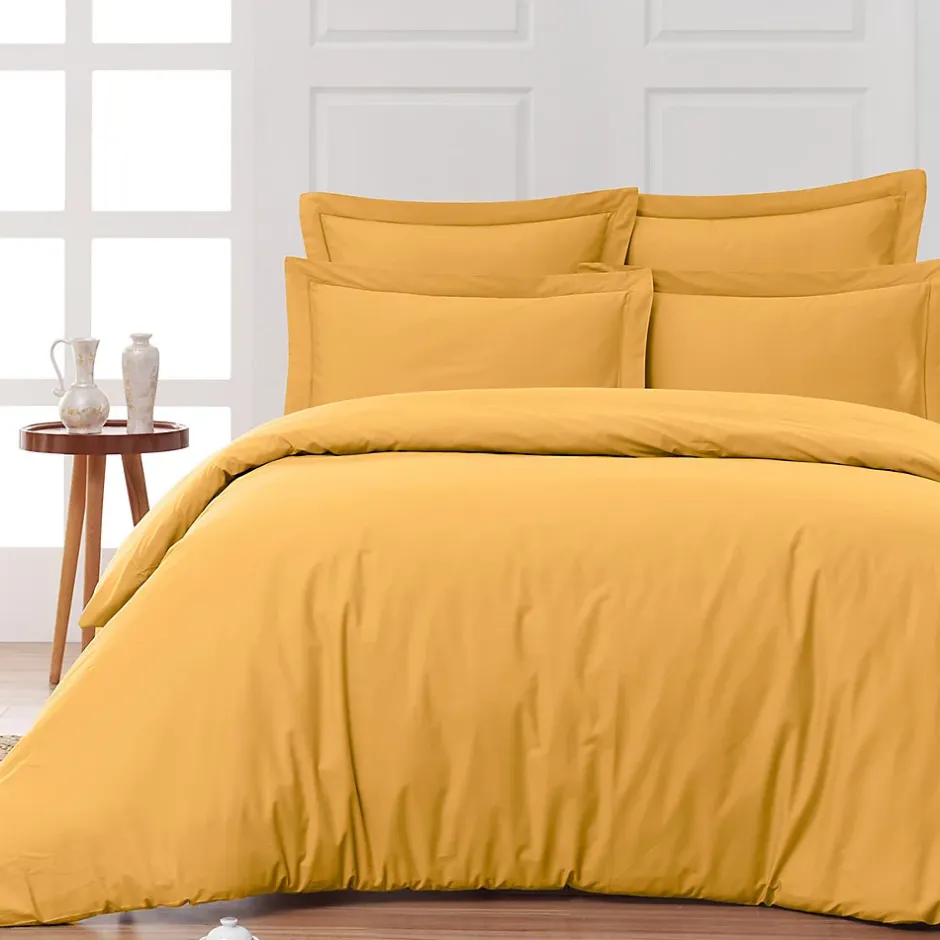 Sensei Maison Housse de couette en percale coton Caramel 200x200 cm SOFT PERCALE Clearance