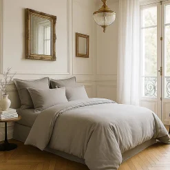 Eden Housse de couette en satin de coton Uni