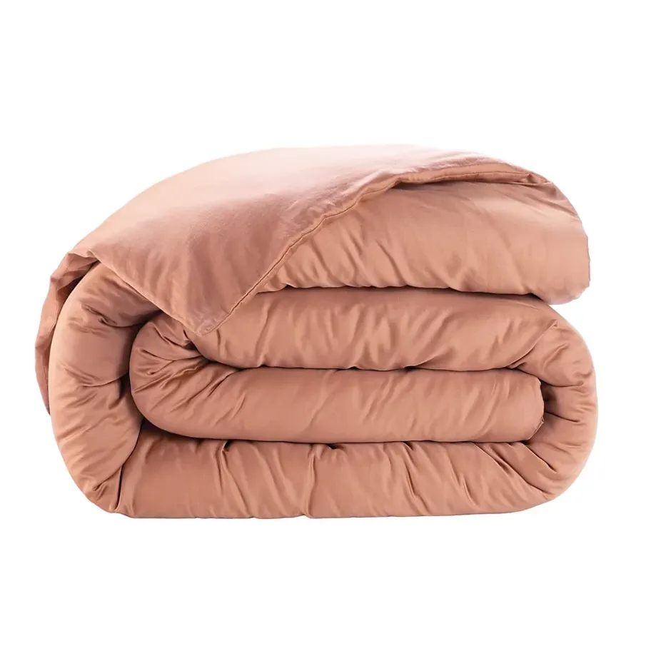 Eden Housse de couette en satin de coton Uni Outlet