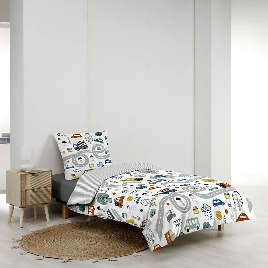 Douceur D'Intérieur Housse de couette enfant 140 x 200 cm + 1 taie Coton 42 fils PTI BOLIDE Best