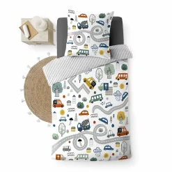 Douceur D'Intérieur Housse de couette enfant 140 x 200 cm + 1 taie Coton 42 fils PTI BOLIDE Best