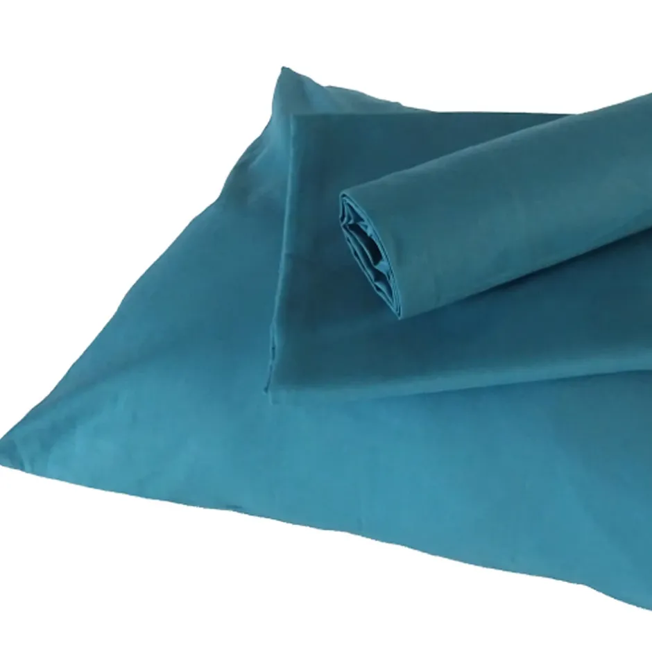 Tradilinge Housse de couette enfant uni (80x120 cm - Bleu Paon) Sale