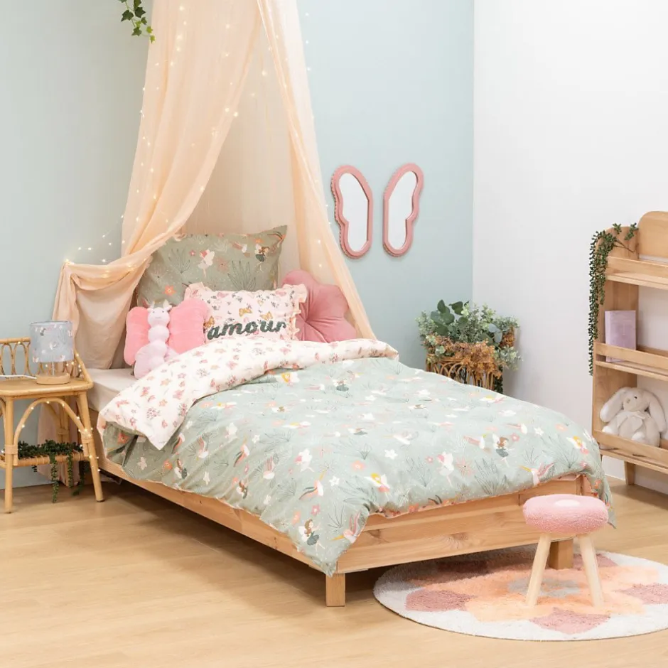 Atmosphera Créateur D'Intérieur Housse de couette enfant 140x200 Fée + taie coton 57 fils
