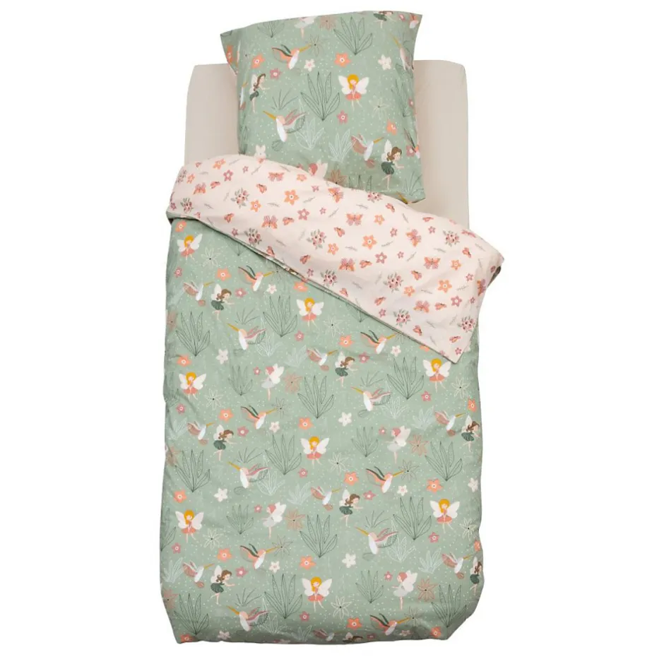 Atmosphera Créateur D'Intérieur Housse de couette enfant 140x200 Fée + taie coton 57 fils