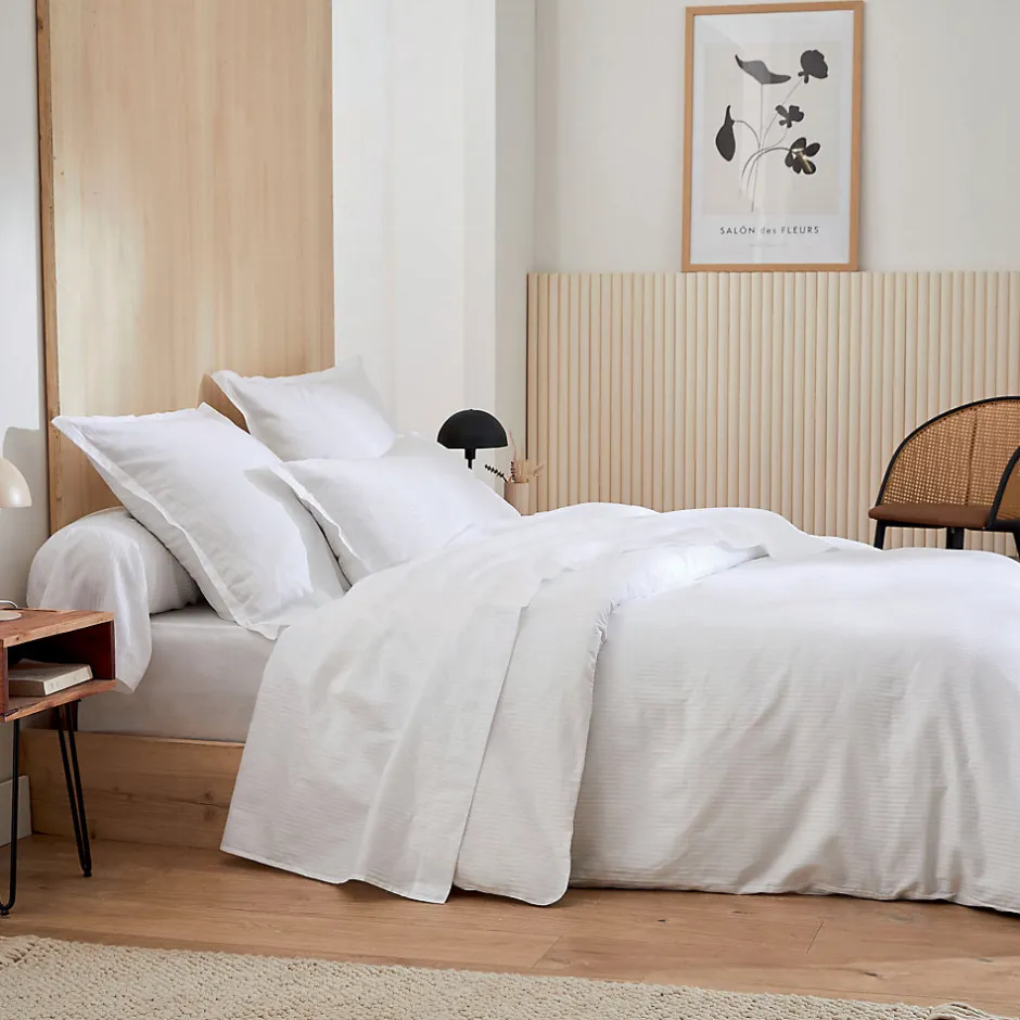 Tradilinge Housse de couette esprit grand hôtel (280x240 cm - Blanc)