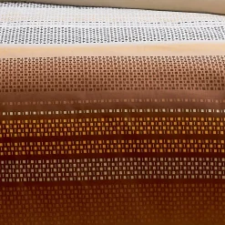 Tradilinge Housse de couette esprit géométrique en coton (240x220 cm - Cuivre)