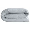 Vent Du Sud Housse de couette "Manoir" percale pur coton peigné longues fibres 80 fils/cm² - Neige - Housse de couette 260 x 240 c